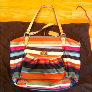Coach striped bag